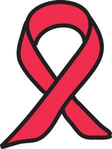 a red ribbon to symbolize a brand connection